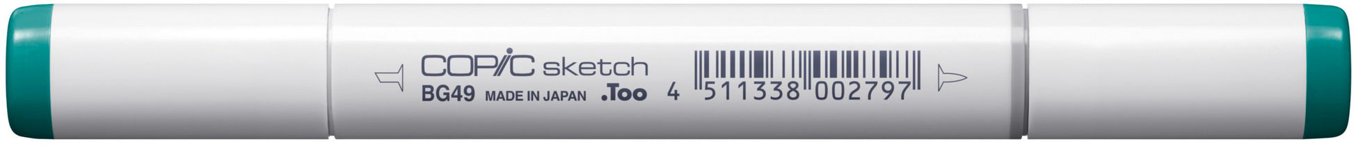 Copic Sketch Pinselstift, Doppelspitze – Pinsel + Breitspitze, alkoholbasiert, BG49 Duck Blue
