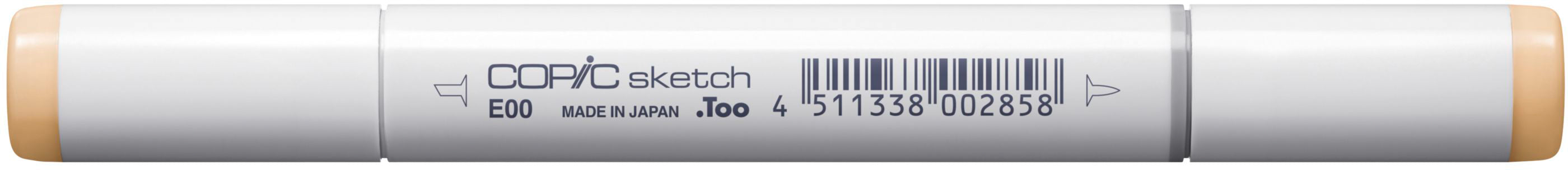 Copic Sketch Pinselstift – Doppelspitze, Kombi (Pinsel + Medium Broad), alkoholbasiert, E00 Cotton Pearl