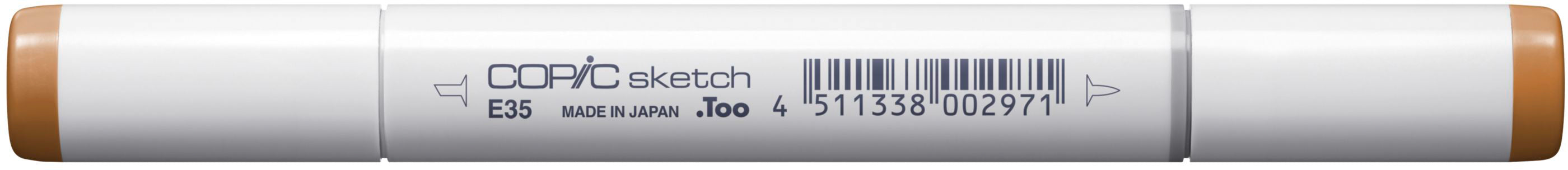 Copic Sketch Brush Pen, Doppelspitze – Pinselspitze + Medium Broad, alkoholbasiert, Chamois