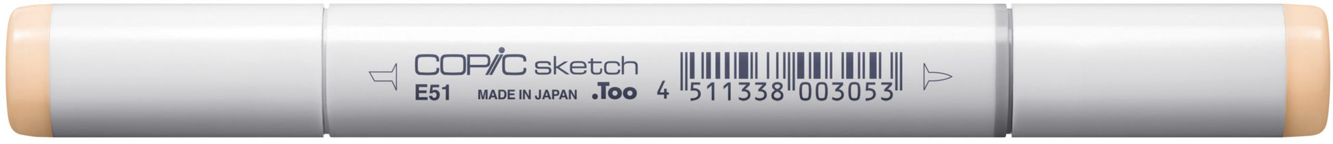Copic Sketch Pinselstift, Doppelspitze – Kombi (Pinsel + Medium Broad), alkoholbasiert, milchig weiss