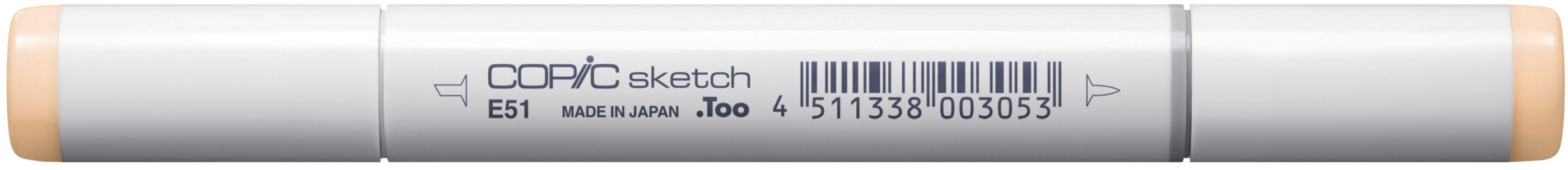 Copic Sketch Pinselstift, Doppelspitze – Kombi (Pinsel + Medium Broad), alkoholbasiert, milchig weiss