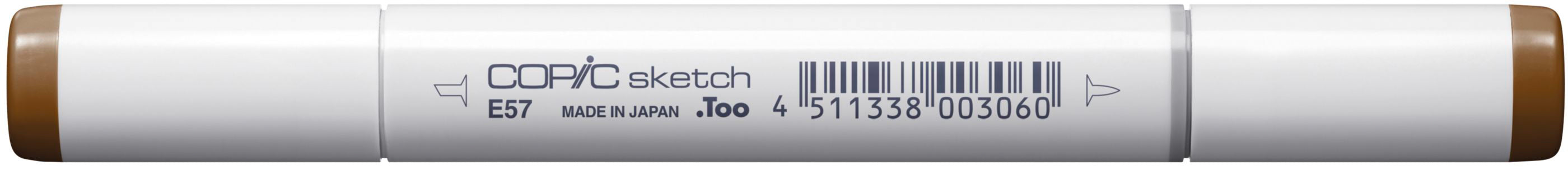 Copic Sketch E57 Pinselstift – Doppelspitze, Pinsel + Medium Broad, Alkoholbasiert, Light Walnut