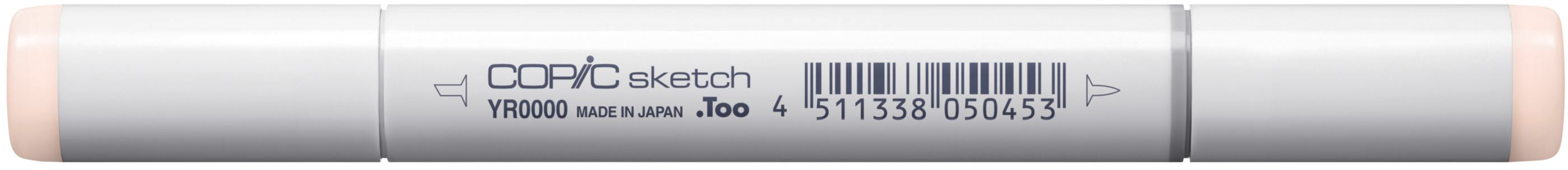 Copic Sketch Brush Pen – Doppelspitze, Pinsel + Medium Broad, alkoholbasiert, YR000 Pale Chiffon