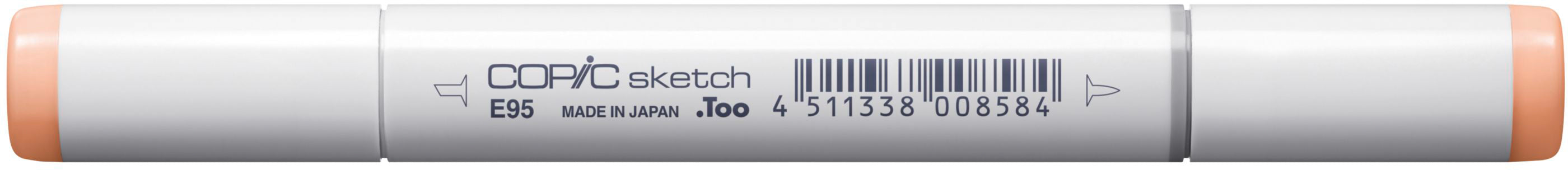 Copic Sketch Brush Pen – Doppelspitze, Pinsel- und Keilspitze, alkoholbasiert, E95 Tea Orange