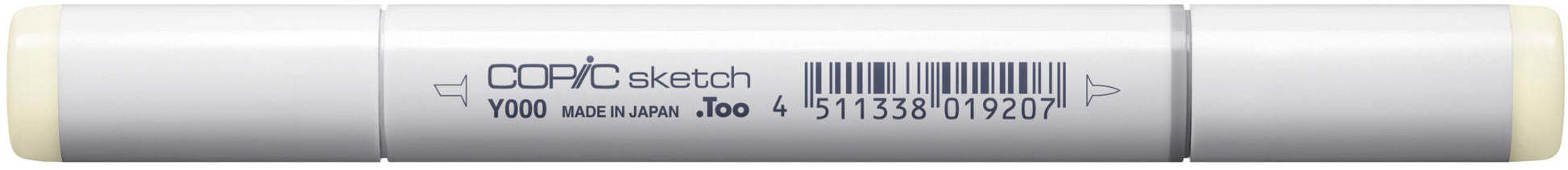 Copic Sketch Pinselstift – Doppelspitze, Pinselspitze/Keilspitze, alkoholbasiert, Y000 Blassgelb