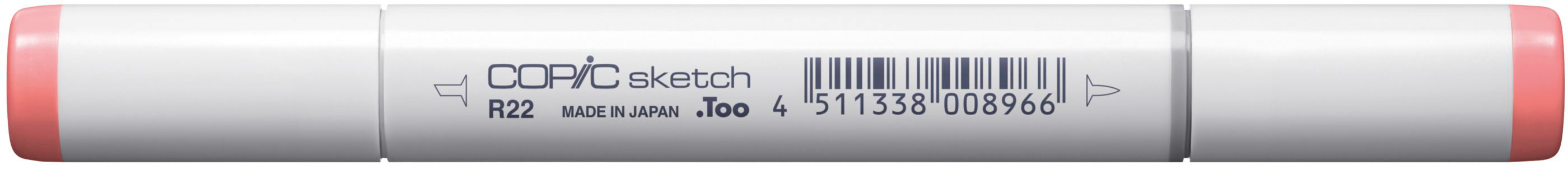 Copic Sketch Brush Pen – Doppelspitze, Kombi (Pinsel + Medium Broad), alkoholbasiert, R22 Light Prawn
