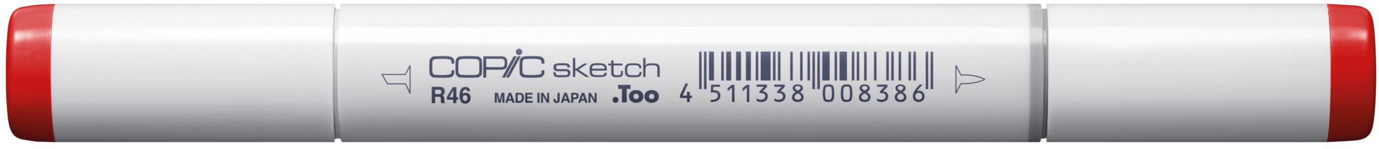 Copic Sketch Pinselstift, Doppelspitze – Pinselspitze/Kombi, alkoholbasiert, R46 Strong Red