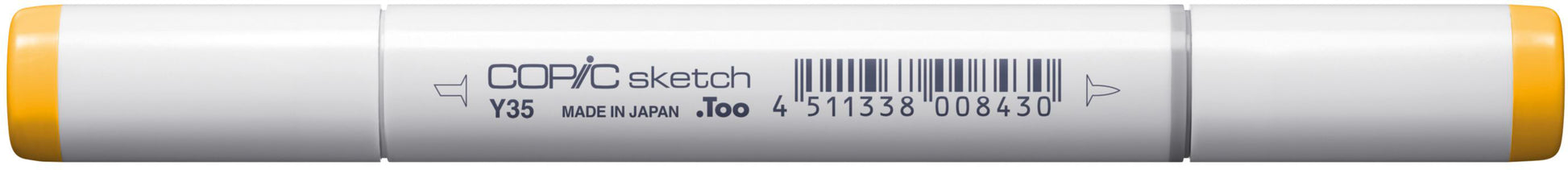 Copic Sketch Pinselstift, Doppelspitze – Kombi (Pinsel + Medium Broad), alkoholbasiert, Y35 Maize