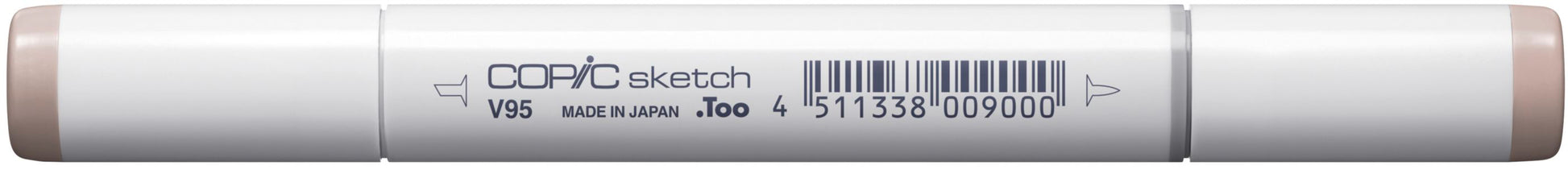 Copic Sketch Pinselstift, Doppelspitze – Kombi (Pinsel + Medium Broad), alkoholbasiert, V95 Light Grape