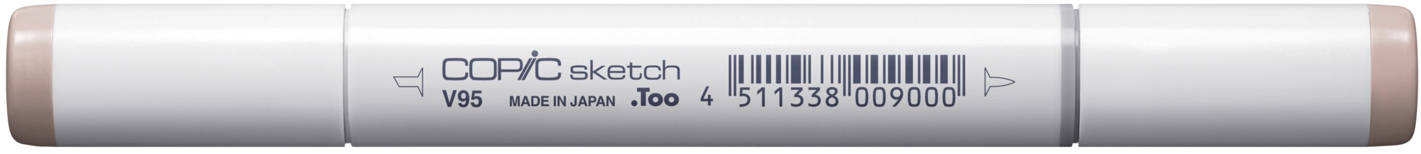 Copic Sketch Pinselstift, Doppelspitze – Kombi (Pinsel + Medium Broad), alkoholbasiert, V95 Light Grape