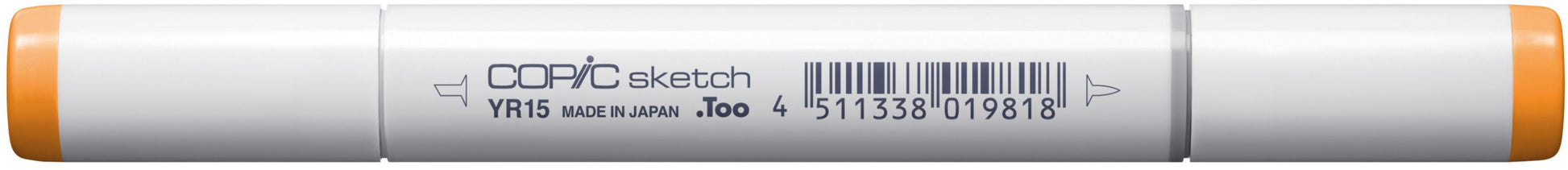 Copic Sketch Pinselstift, Doppelspitze – Pinsel/Medium, YR15 Kürbisgelb, für Copic Airbrush-System
