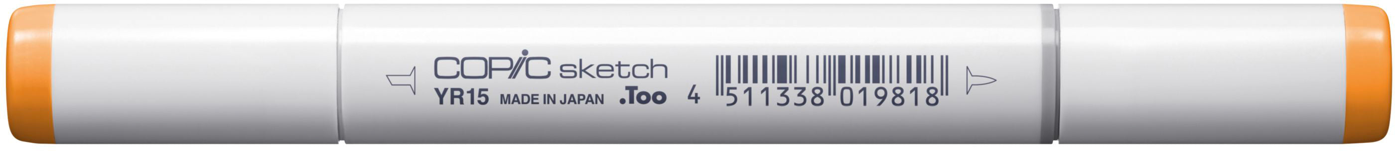 Copic Sketch Pinselstift, Doppelspitze – Pinsel/Medium, YR15 Kürbisgelb, für Copic Airbrush-System