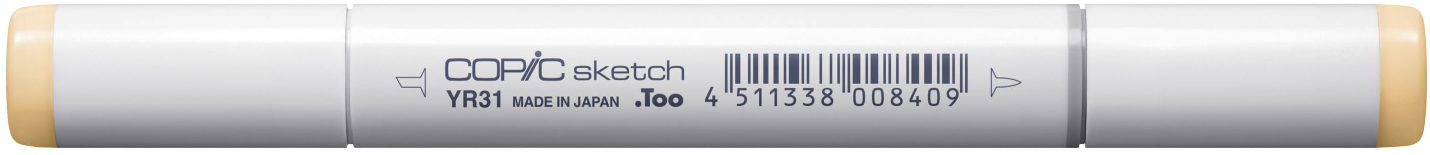Copic Sketch Pinselstift, Doppelspitze – Kombi (Pinsel + Medium Broad), alkoholbasiert, YR31