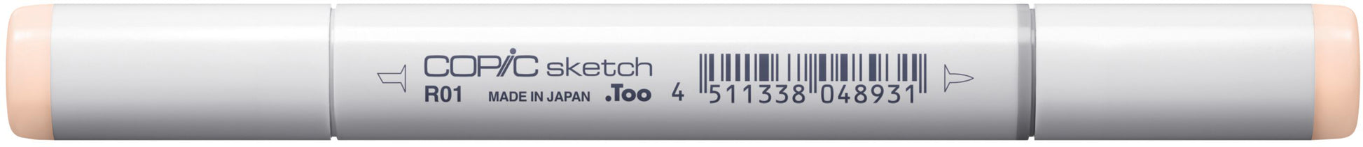 Copic Sketch Pinselstift – Doppelspitze, Pinsel + Medium Broad, alkoholbasiert, R01 Pinkish Vanilla