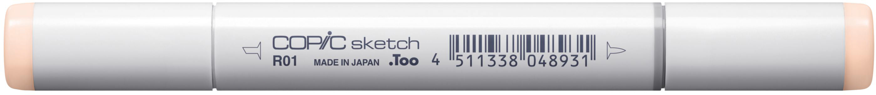 Copic Sketch Pinselstift – Doppelspitze, Pinsel + Medium Broad, alkoholbasiert, R01 Pinkish Vanilla