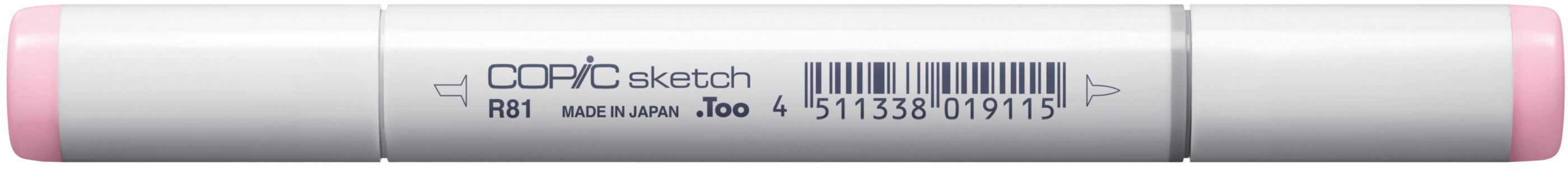 Copic Sketch Brush Pen, Doppelspitze – Kombi Spitze (Pinsel + Keil), Alkoholbasiert, Rosa (R81)