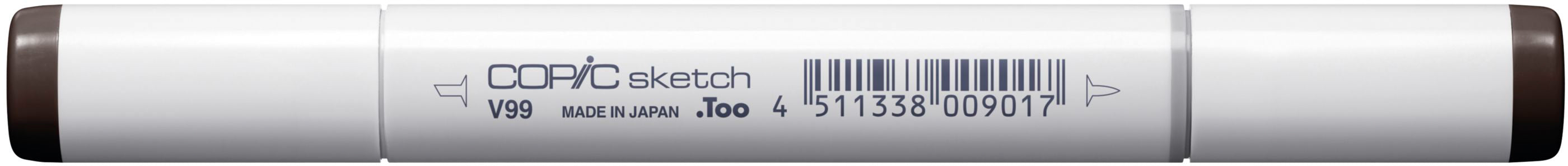 Copic Sketch Pinselstift, Doppelspitze – Kombi (Pinsel + Medium Broad), Alkoholbasiert, Aubergine (V99)