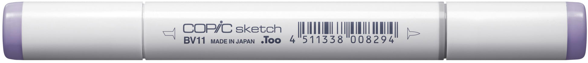 Copic Sketch Pinselstift, Doppelspitze – Kombi (Pinsel + Medium Broad), alkoholbasiert, BV11 Soft Violet