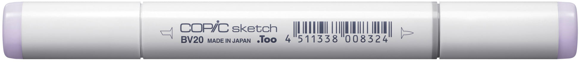 Copic Sketch Pinselstift, Doppelspitze – Pinsel + Medium Broad, alkoholbasiert, BV20 Lavendel
