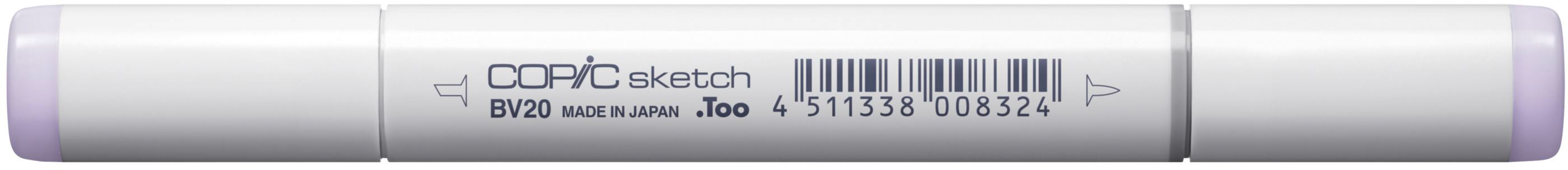 Copic Sketch Pinselstift, Doppelspitze – Pinsel + Medium Broad, alkoholbasiert, BV20 Lavendel