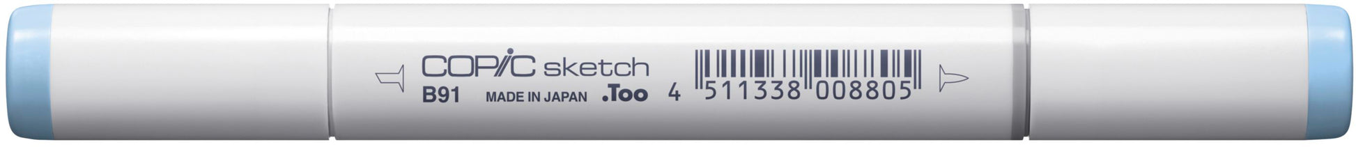 Copic Sketch Brush Pen – Doppelspitze, Pinsel/Keil, alkoholbasiert, B91 blass grau-blau