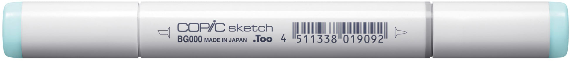 Copic Sketch Pinselstift, Doppelspitze – Kombi (Pinsel + Medium Broad), Alkoholbasiert, BG000 Blass Aqua