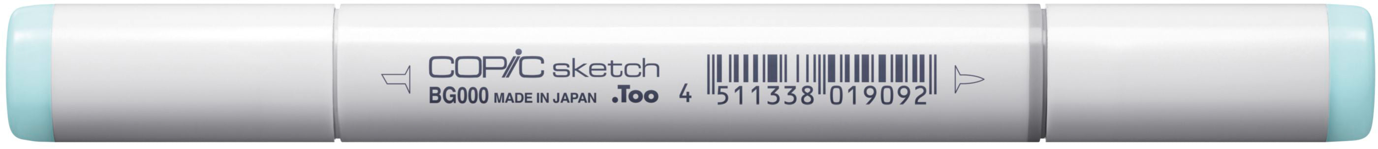 Copic Sketch Pinselstift, Doppelspitze – Kombi (Pinsel + Medium Broad), Alkoholbasiert, BG000 Blass Aqua