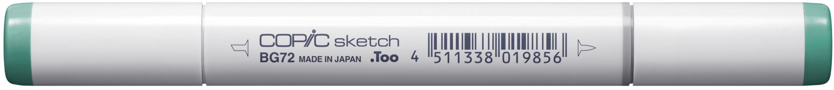 Copic Sketch Pinselstift, Doppelspitze – Pinsel + Keilspitze, alkoholbasiert, BG72 Ice Ocean