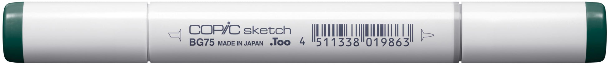 Copic Sketch Brush Pen – Doppelspitze, Pinselspitze + Medium Broad, alkoholbasiert, BG75 Abyss Green
