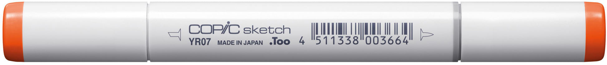 Copic Sketch Pinselstift – Doppelspitze, Kombi (Pinsel + Medium Broad), alkoholbasiert, Kadmium Orange (YR07)
