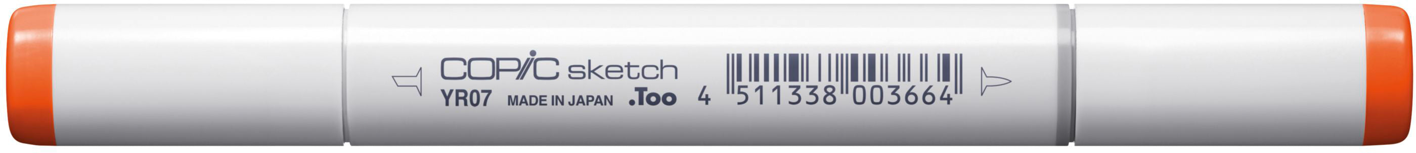 Copic Sketch Pinselstift – Doppelspitze, Kombi (Pinsel + Medium Broad), alkoholbasiert, Kadmium Orange (YR07)