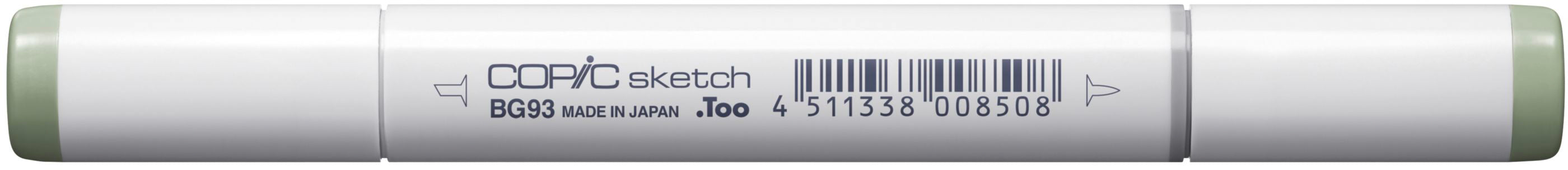 Copic Sketch Pinselstift, Doppelspitze – Pinsel + Medium Broad, alkoholbasiert, BG93 Grün-Grau