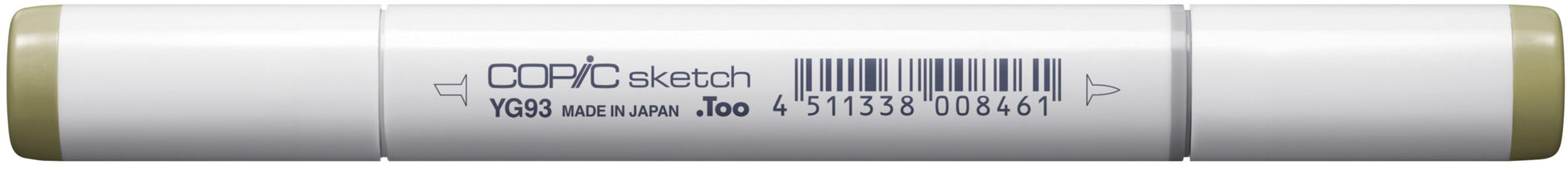 Copic Sketch Brush Pen, Doppelspitze – Pinsel + Medium Broad, alkoholbasiert, YG93, für Copic Airbrush