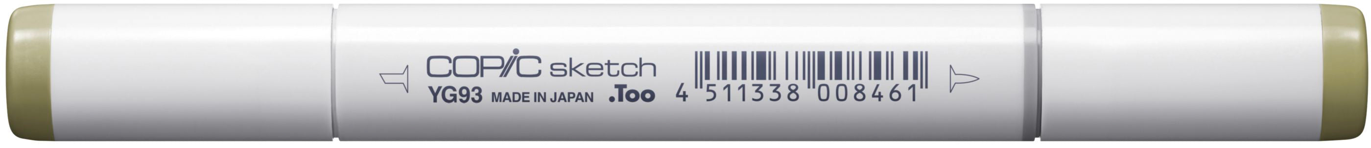 Copic Sketch Brush Pen, Doppelspitze – Pinsel + Medium Broad, alkoholbasiert, YG93, für Copic Airbrush