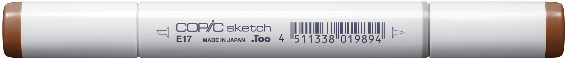 Copic Sketch Brush Pen – Doppelspitze, Pinselspitze + Medium Broad, alkoholbasiert, E17 Reddish Brass