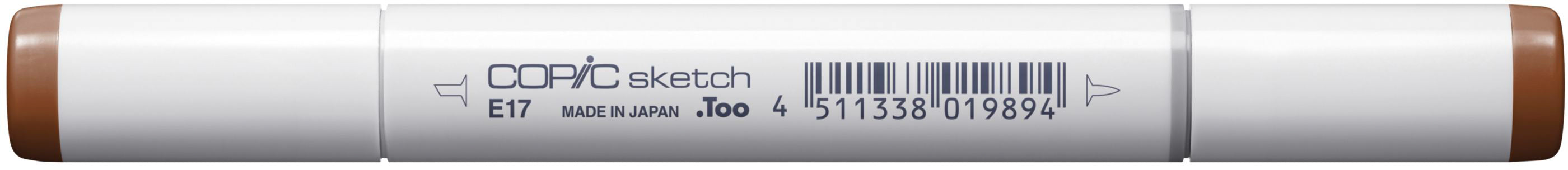 Copic Sketch Brush Pen – Doppelspitze, Pinselspitze + Medium Broad, alkoholbasiert, E17 Reddish Brass