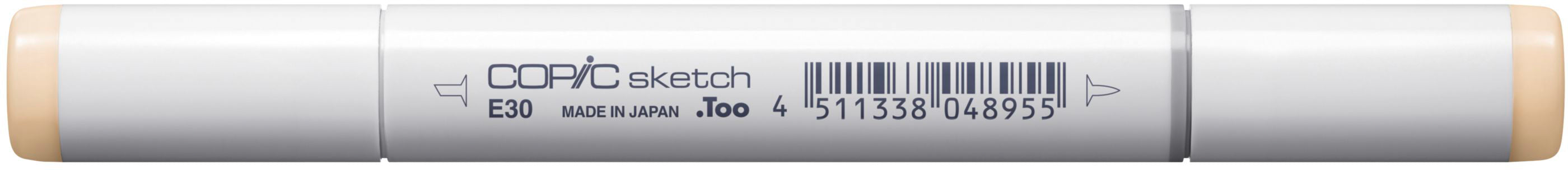 Copic Sketch Pinselstift, Doppelspitze – Pinsel + Medium Broad, alkoholbasiert, E30 Bisque