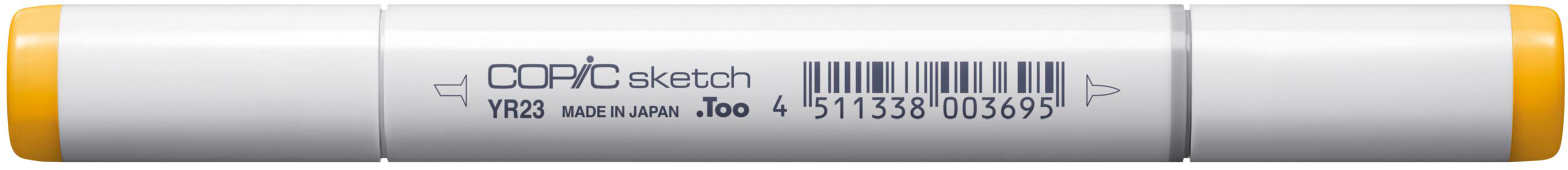 Copic Sketch Pinselstift, Doppelspitze – Kombi (Pinsel + Medium Broad), alkoholbasiert, Gelbocker (YR23)
