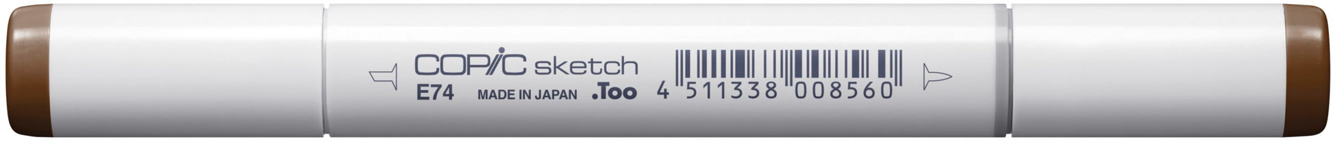 Copic Sketch Pinselstift, Doppelspitze – Kombi (Pinsel + Medium Breit), Alkoholbasiert, Kakaobraun