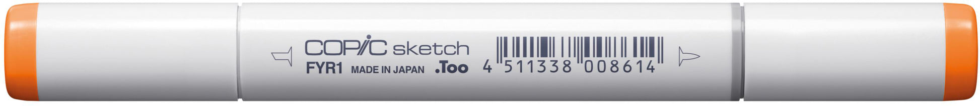 Copic Sketch Brush Pen, Doppelspitze – Pinsel + Medium Broad, alkoholbasiert, fluoreszierendes Orange