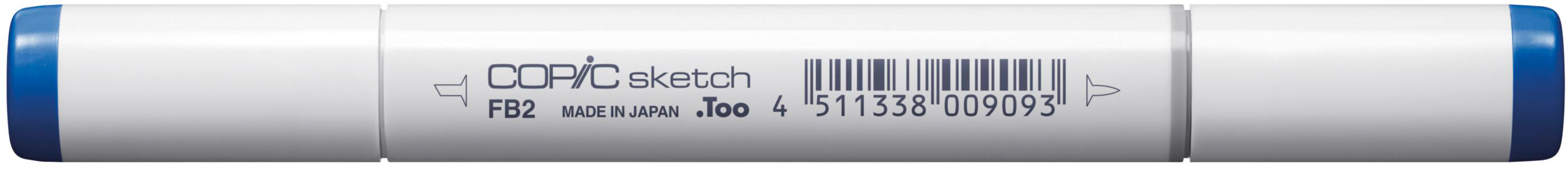 Copic Sketch Pinselstift, Doppelspitze – Kombi (Pinsel + Medium Broad), alkoholbasiert, fluoreszierend blau