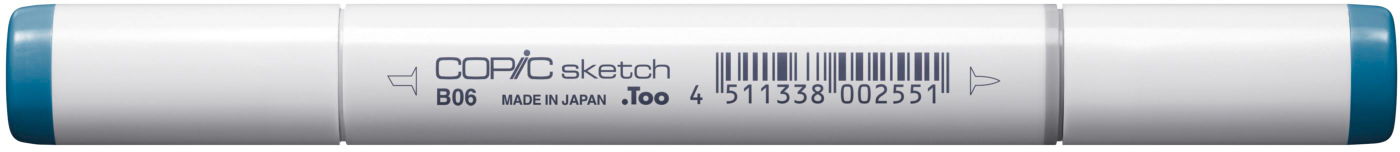 Copic Sketch Pinselstift, Doppelspitze – Pinsel/Mittelbreit, alkoholbasiert, Pfauenblau, für Copic Airbrush