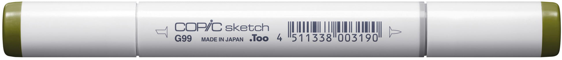 Copic Sketch Pinselstift, Doppelspitze – Kombi, alkoholbasiert, Olive, für Copic Airbrushing-System
