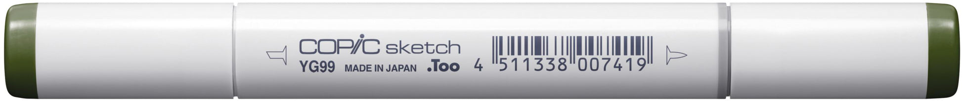 Copic Sketch Pinselstift, Doppelspitze – alkoholbasiert, YG99 Marinegrün, für Copic Airbrush-System