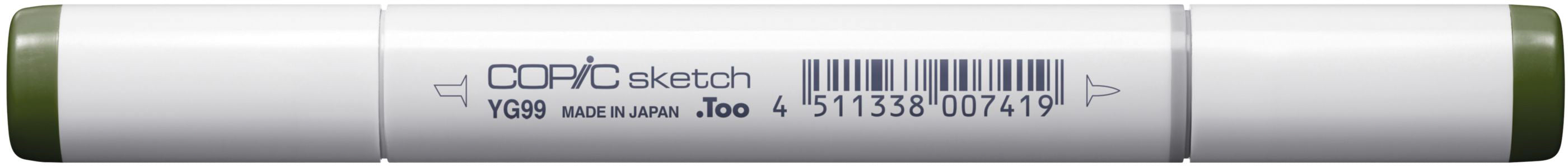 Copic Sketch Pinselstift, Doppelspitze – alkoholbasiert, YG99 Marinegrün, für Copic Airbrush-System