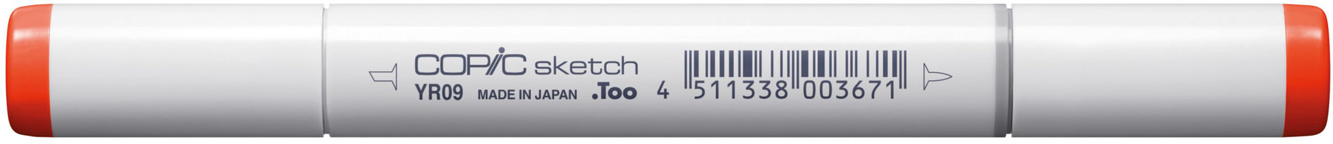 Copic Sketch Brush Pen, Doppelspitze – Kombi (Pinsel + Medium Broad), Alkoholbasiert, YR09 Chinese Orange