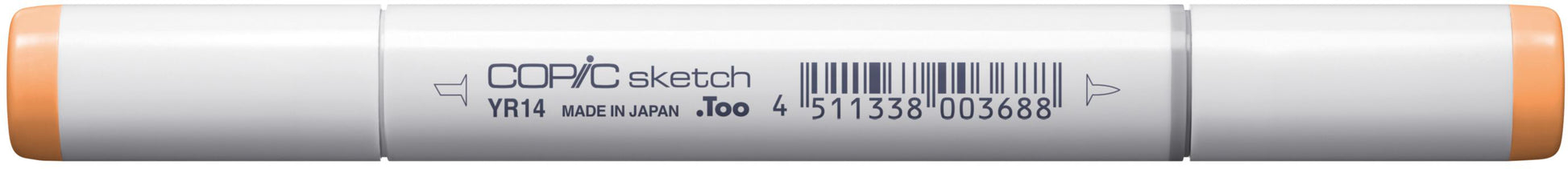 Copic Sketch Pinselstift, Doppelspitze – Kombi (Pinsel/Keil), alkoholbasiert, YR14 Caramel
