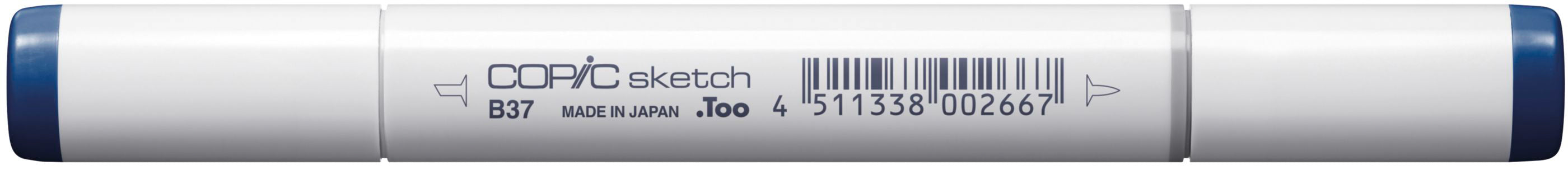 Copic Sketch Brush Pen, Doppelspitze – Pinselspitze + Medium Broad, alkoholbasiert, B37 Antwerp Blue