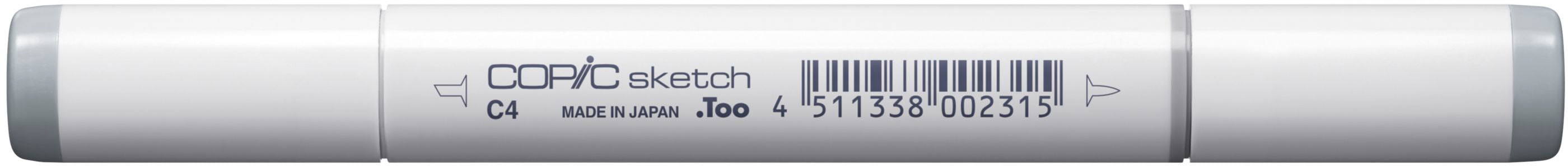 Copic Sketch Pinselstift, Doppelspitze – Pinselspitze, Medium Broad-Spitze, alkoholbasiert, Cool Grey C4