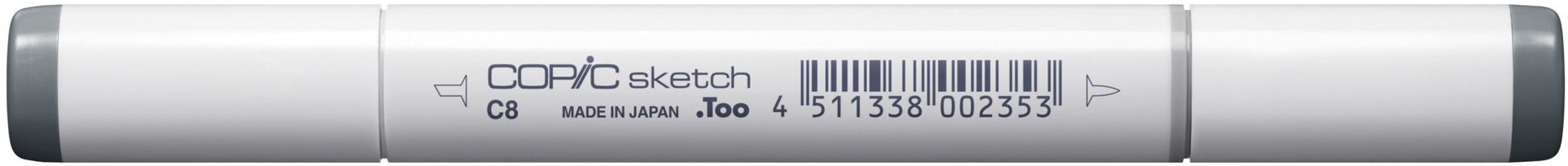 Copic Sketch Pinselstift – Doppelspitze, alkoholbasiert, Cool Grey 8, für Copic Airbrushing-Layoutsystem